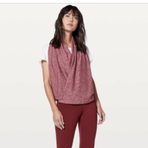 Lululemon Vinyasa Scarf Rulu Heathered Ruby Wine - Picture 4 of 4